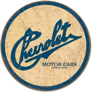 CHEVY - Chevrolet Historic Logo Placă metalică, (30 x 30 cm)