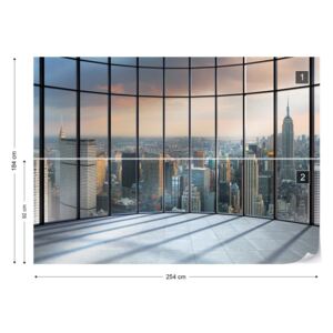 Fototapet GLIX - New York City Skyline Penthouse View Papírová tapeta - 254x184 cm