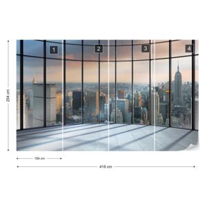 Fototapet GLIX - New York City Skyline Penthouse View Tapet nețesute - 416x254 cm