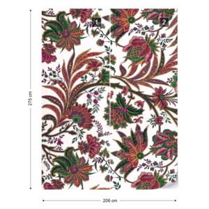 Fototapet GLIX - Flowers Plants Vintage Pattern 3 + adeziv GRATUIT Tapet nețesute - 206x275 cm
