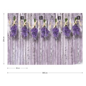 Fototapet GLIX - Lavender Bunches Purple Tapet nețesute - 368x254 cm