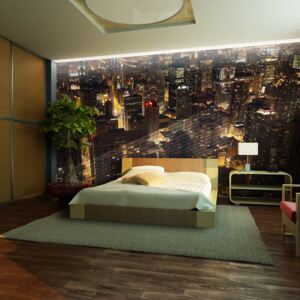 Fototapet - City by night - Chicago, USA 400x309 cm