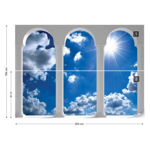 Fototapet GLIX - Sky 3D Archway View Papírová tapeta - 254x184 cm