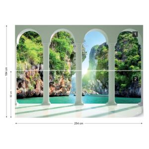 Fototapet GLIX - Tropical Lagoon 3D 3 Papírová tapeta - 254x184 cm