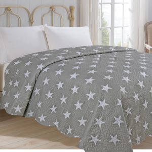 Cuvertură de pat Stars gri, 220 x 240 cm, 220 x 240 cm