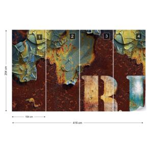 Fototapet GLIX - Grunge Metal Rust 3 + adeziv GRATUIT Tapet nețesute - 416x254 cm