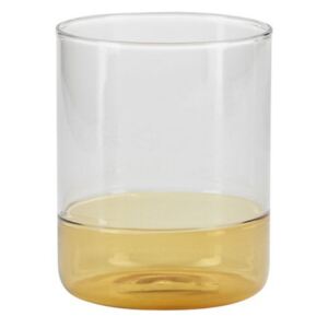 Pahar galben/transparent din sticla 8x10 cm Davis Bahne