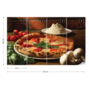 Fototapet GLIX - Italian Food Restaurant Pizza Tapet nețesute - 416x254 cm