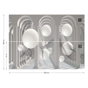 Fototapet GLIX - 3D s Optical Illusion 2 Papírová tapeta - 254x184 cm