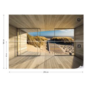 Fototapet GLIX - Beach Path 3D Papírová tapeta - 254x184 cm