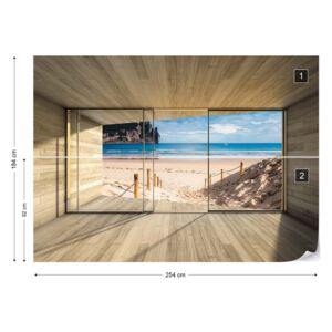 Fototapet GLIX - Beach 3D 4 Papírová tapeta - 254x184 cm