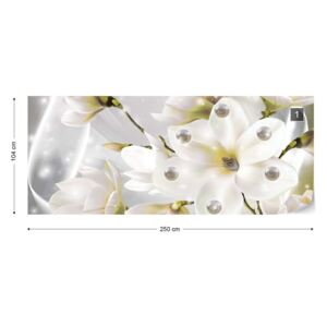 Fototapet GLIX - Magnolia Flowers Luxury + adeziv GRATUIT Tapet nețesute - 250x104 cm