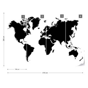 Fototapet GLIX - World Map 7 + adeziv GRATUIT Tapet nețesute - 416x290 cm