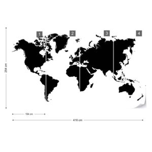Fototapet GLIX - World Map 7 + adeziv GRATUIT Tapet nețesute - 416x254 cm