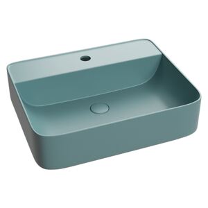Lavoar baie pe blat verde mat cu ventil inclus Dalet, Color Verde mat