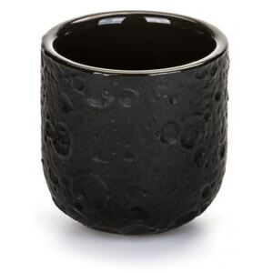 Ceasca neagra din ceramica 5x5 cm Cosmic Diner Lunar Seletti