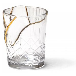 Pahar transparent din sticla 8x10 cm Kintsugi Seletti