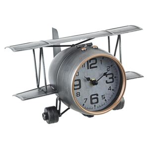 Ceas de masa metal argintiu model Avion 27 cm x 20 cm x 15 h