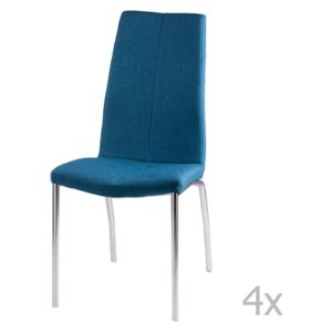 Set 4 scaune sømcasa Carla, albastru închis