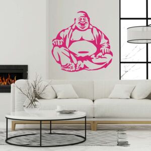 GLIX Cheerful Buddha - autocolant de perete Roz 50 x 50 cm