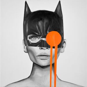 Tablou Sticla "Batman Thoughts" 100X100cm, Edyta Grzyb