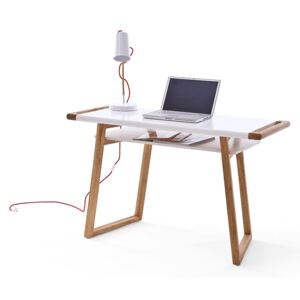 Masa de birou Teramo cu raft, din MDF si lemn L122xI76xA53 cm