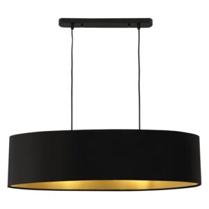 [lux.pro]® Lampa suspendata decorativa Kate, 2 x E27 ,60W, 135 cm, metal/textil, negru, pentru dormitor