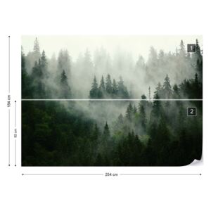 Fototapet GLIX - Misty Forest Tapet nețesute - 254x184 cm