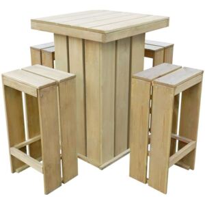 Set mobilier de exterior 5 piese lemn de pin tratat FSC