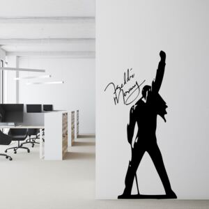 Autocolant de perete GLIX - Freddie Mercury Negru 30x15 cm