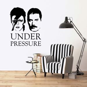 Autocolant de perete GLIX - Queen & David Bowie Under Pressure Negru 30x25 cm