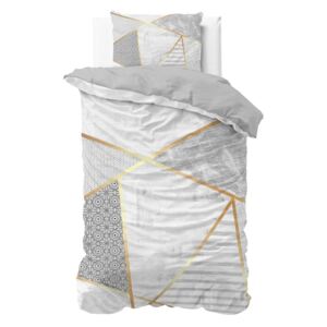 Lenjerie din bumbac pentru pat de o persoană Pure Cotton Graphic, 140 x 200/220 cm