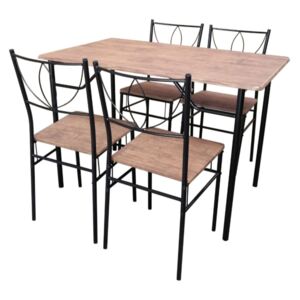 Set dining/bucatarie 110x70x75cm Bedora Noma masa cu 4 scaune