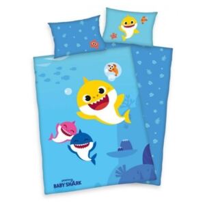 Lenjerie de pat Baby Shark din bumbac organic