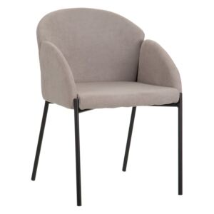 Scaun dining din textil gri deschis Light Grey Fabric Chair