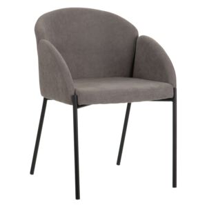 Scaun dining din textil gri Grey Fabric Chair