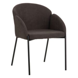 Scaun dining din textil gri inchis Dark Grey Fabric Chair