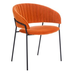 Scaun dining portocaliu din textil Chair Tile Fabric