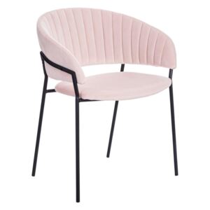 Scaun dining roz din textil Chair Pink Fabric