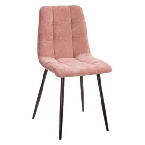 Scaun dining roz din catifea Pink Dining Chair