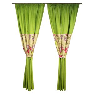 Set draperii Velaria verde crud, 2x115x235 cm