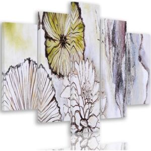 CARO Tablou pe pânză - Flowers - Abstraction 100x70 cm