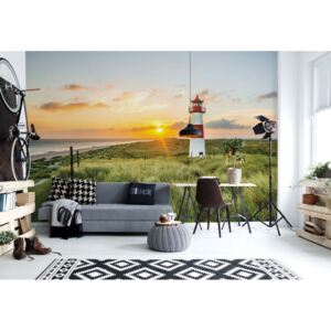 Fototapet - Coastal Dunes Lighthouse Papírová tapeta - 368x280 cm