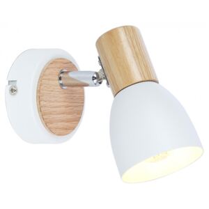 APLICA DE PERETE ANABEL 2 WALL LAMP 1XMAX25W E14 alb + lemn