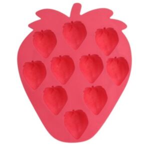 Forma pentru gheata Strawberry, 19x16x2 cm, termoplas, rosu