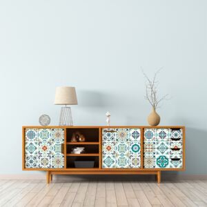 Set 30 autocolante de mobilier Ambiance Tiles Angia, 15 x 15 cm
