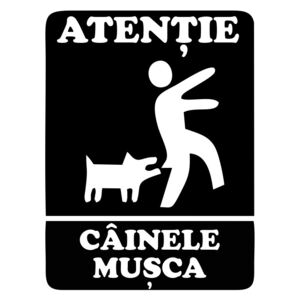 Sticker Indicator Cainele Musca