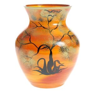 Vaza decorativa din sticla cu model copac 15cm