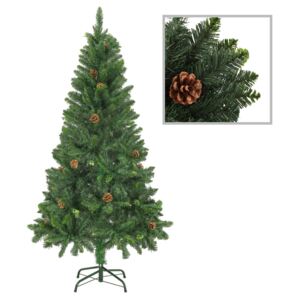 Brad de Crăciun artificial cu conuri de pin, verde, 150 cm
