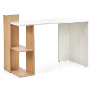 Masa de birou din pal Fino Stejar / Alb, L122xl57xH85 cm